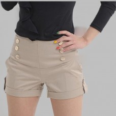 Hot Selling Fashion Women Casual Shorts Pocket Design Patchwork Plus Size Shorts High Waist Loose Fashionable Shorts