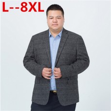 Big 10XL 8XL 6XL 5XL 4XL Mens Korean Loose fit fashion cotton blazer Suit Jacket plus size Male blazers Mens coat Casual Suits 