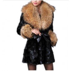 Newest S/6Xl Female Winter And Autumn Long Section Fake Fur Jackets Large Size Womens Man-Made Fur Warm Outwears Tops Coats K838