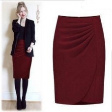 New Pencil Skirt Spring Autumn Winter Professional Package Hip Long Skirt Plus Size Skirts Women Faldas Woolen Skirt Saia Longa