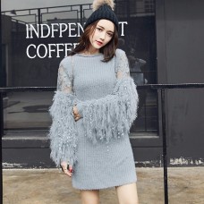CHICEVER 2017 Autumn Knitting Female Sweater For Women Pullovers Lantern Sleeve Loose O neck Sweaters Jumper Clothes Fashion New