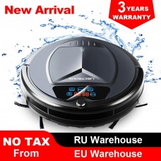 (Free shipping to all countries) 2019 Newest Wet and Dry Robot Vacuum Cleaner,with Water Tank,TouchScreen,Schedule,SelfCharge,