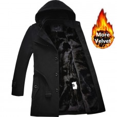 2019 Winter Trench Coat Men Fashion Long Overcoat men Hot Sale Woollen Coat Thick Men's Clothing Size 4XL Wool Jackets