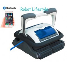 Most professional swimming pool cleaner robot with 18m cable,smartphone control,caddy cart,self-diagnostic,programmable cleaning