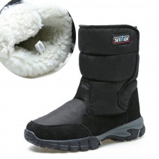 Men boots 2018 winter shoes thicken fur non-slip waterproof snow boots men winter boots big size 40 - 48