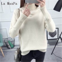 Sweater for women Korean fashion 2018 Knitting Turtleneck sweater womens thick Winter Warm sweater Stretch Autumn new style