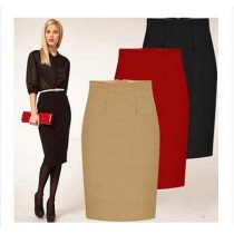 New Fashion Autumn Winter Women Pencil Skirt High Wasit Slim Fit Casual Skirts Ladies Elegant Formal Woolen Skirts Women LY3