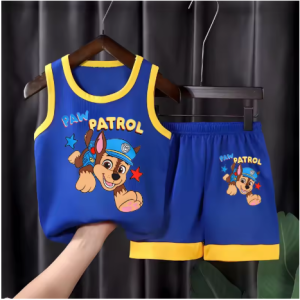 PAW Patrol Fashion Kids Clothes Boys Girls Sets Top Shorts 2PCS Soft Summer Children Quick-drying Shorts Sport Basketball Suit