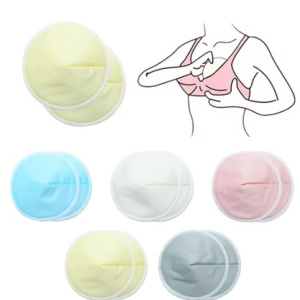 2pcs Organic Bamboo Viscose Nursing Breast Pads Washable Breastfeeding Pads Reusable Breast Pads for Breastfeeding Nursing Pads