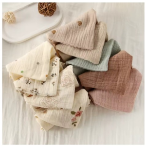 5Pcs Baby Cotton Washcloth Newborn Burp Cloth Square Towels 6-Layer Pure Cotton Soft Absorbent Gauze Cotton Baby Towels