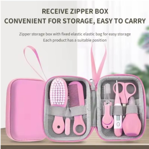 8PCS Child Care Cleaning Set Nail Clippers Comb Massage Soft Bristle Brush Set Kit