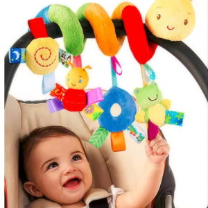 0-6 months Colorful Label Bed for Infants and Baby,Hanging Baby Comfort Toys around the Bed,Car Safety seat hanging Toy