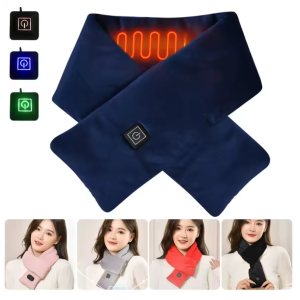 usb women men heating scarf temperature scarf 3 gears wrap fleece washable electric neck warmer not inclound battery for camping