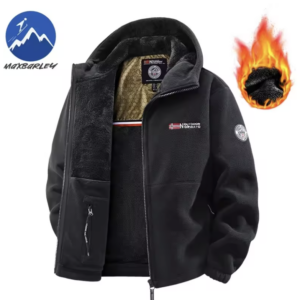 hot selling men's autumn and winter hooded norwegian fleece jacket, fleece jacket, outdoor couple plus thick fleece warm jacket